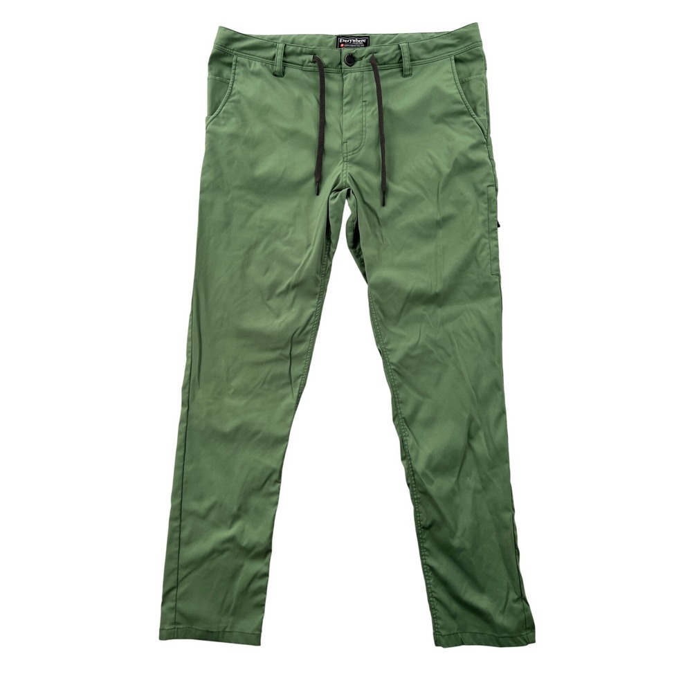 686 Everywhere Pant Slim Fit 36x34 Surplus Green Technical Travel Chino Stretch